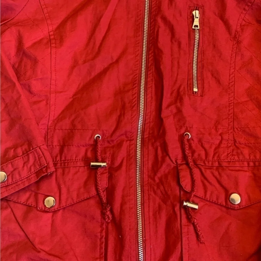 Bella Donna Moda Italiana Red Hooded Jacket Large Taylor Swiftcore!